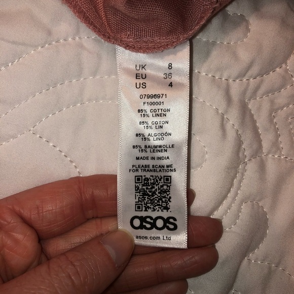 ASOS Embroidered Tea Linen Jumpsuit - Picture 11 of 12